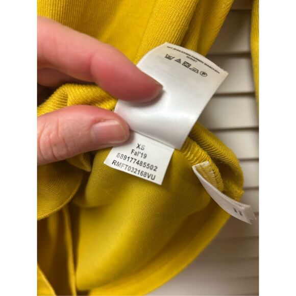 Rachel Roy NWD Val Knot Front Long Sleeve Top Yellow Size XS, MSRP $59 - Picture 7 of 11